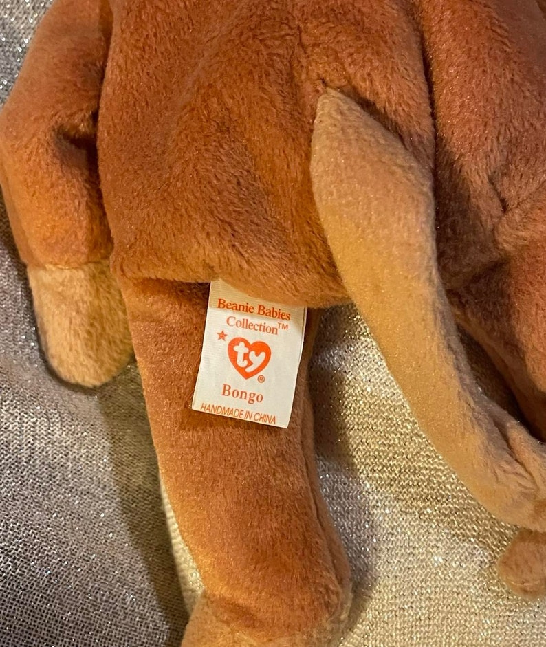 RARE Beanie Baby Bongo with PVC Pellets and Errors on Tag image 2