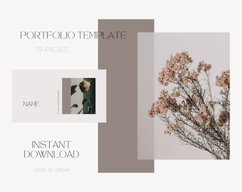 Modern Canva Portfolio Template | Elegant Brochure, eBook (Digital Download)