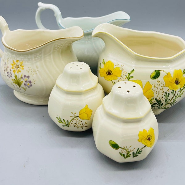 Mikasa Floral Creamers, Sugar Bowls Sold Individually