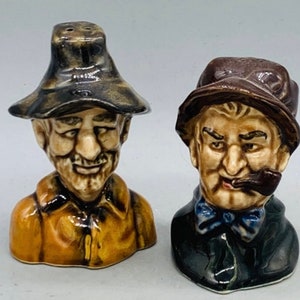 Vintage Ceramic American Themed Salt and Pepper Shakers Sold Individually Toby Quakers Pipes