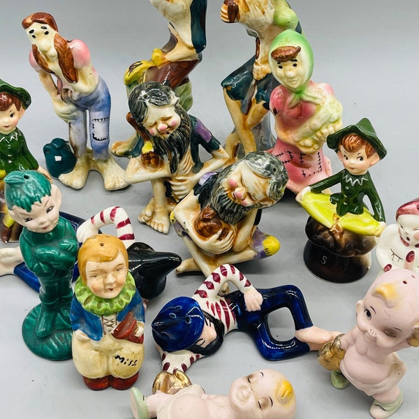 Ceramic Figurine S&P Shakers Sold Individually or in Sets