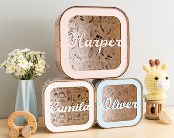 Custom Wooden Cash Box, Piggy Bank, Gifts For Kids, Piggy Bank With Name, Gift For Toddler, Name Piggy Bank, Baby Gifts, Money Banks E62