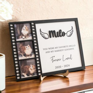 Personalized Dog Photo Frame, Custom Memorial Dog Picture Wooden Frame, Loss of Dog, Dog Memorial Gifts, Pet Loss Gifts, Sympathy Gift Y26