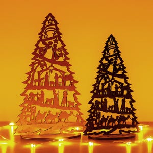 Personalized Xmas Nativity Tree, Christian Gift, Family Christmas, Nativity Display, Xmas Decorations, Tree Ornaments, Christmas Story G08 image 16