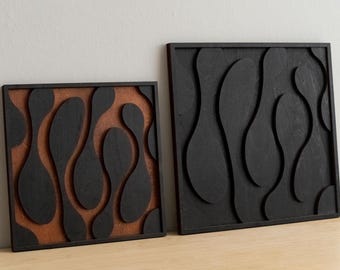 Loop Wall Decor, Modern 3d Wood Wall Art, Rustic Wood Wall Art, Wood ...