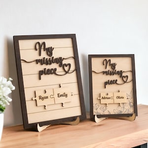 My Missing Piece Custom Valentine's Day | Significant Other Gift | Anniversary | Wife Gift | Lovers Gift | Meaningful Valentine's Gift E34