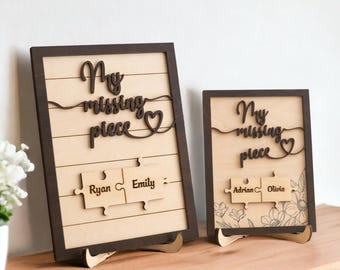 My Missing Piece Custom Valentine's Day | Significant Other Gift | Anniversary | Wife Gift | Lovers Gift | Meaningful Valentine's Gift E34