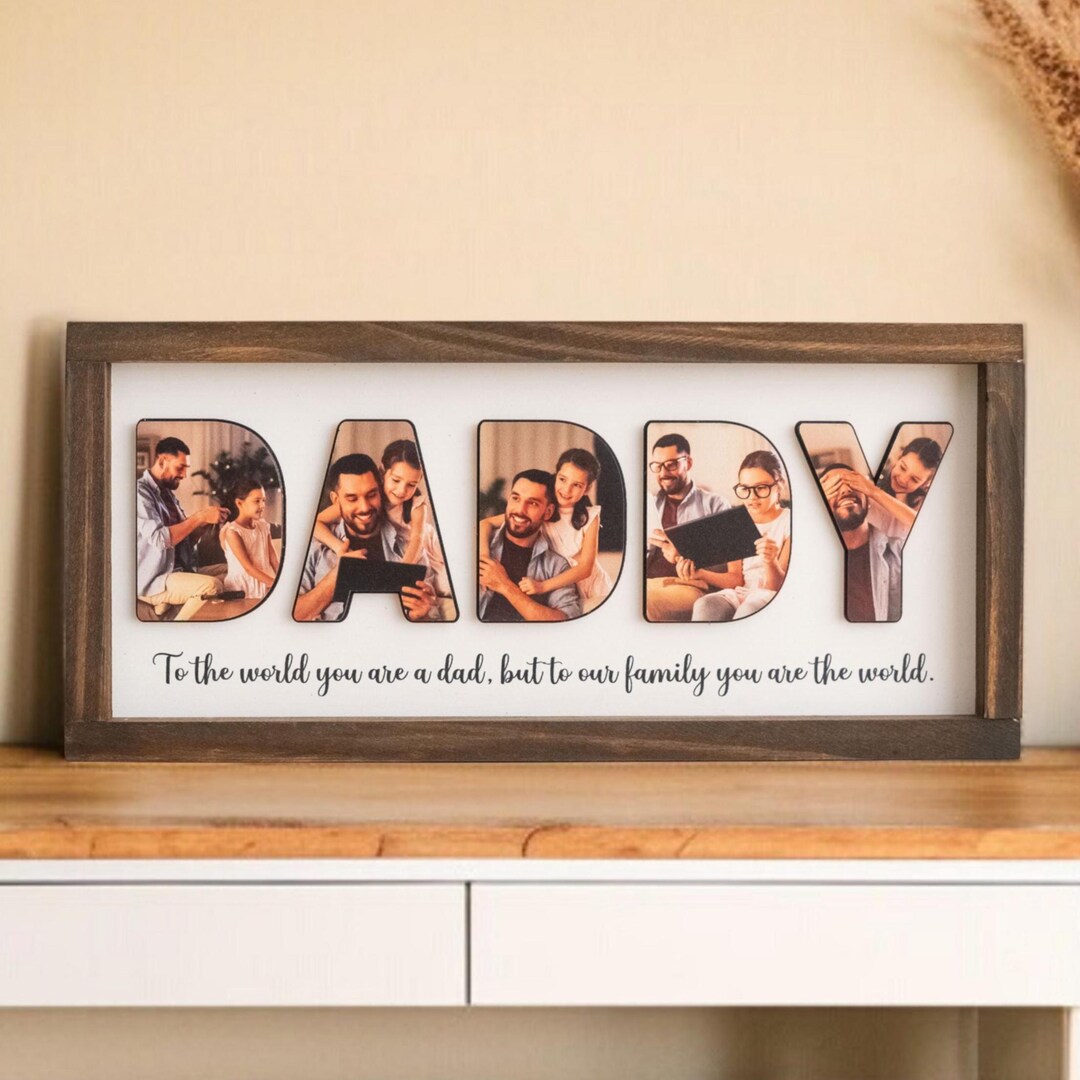 Personalized Daddy Picture Frame, Custom Wooden Father’s Day Gift From ...