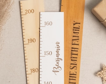 Farmhouse Boho Wooden Growth Chart + Height Chart Ruler + Family Growth Chart + Wall Hanging Height Ruler + Custom Growth Chart Y72