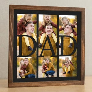 Marco de fotos personalizado para papá con fotos familiares para decoración de mesa minimalista D82