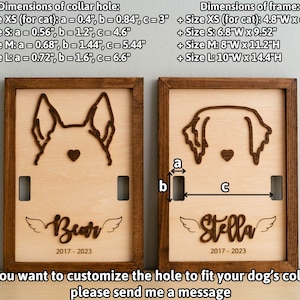 Personalized Dog Ear Sign, Memorial Sign, Dog Memorial Gift, Pet Ear Outline, Pet Ear Art, Unique Dog Gift, Memorial Portrait E71 image 3