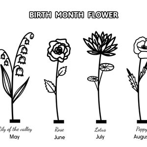 Personalized Birth Flower, Grandkids Names Gift, Mothers Day Gift, Mom's Garden, Wooden Sign, Family Garden, Grandmother Gift J24 image 7