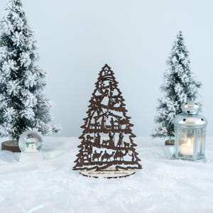 Personalized Xmas Nativity Tree, Christian Gift, Family Christmas, Nativity Display, Xmas Decorations, Tree Ornaments, Christmas Story G08 image 10