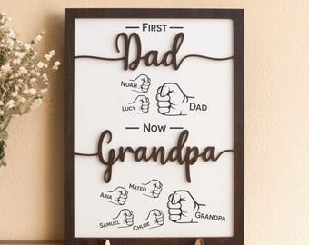 Cornice Portafoto In Legno Personalizzata 'Lucky To Call You My Grandpa' – Formato 12,7x17,8 Cm (Orizzontale) - 2