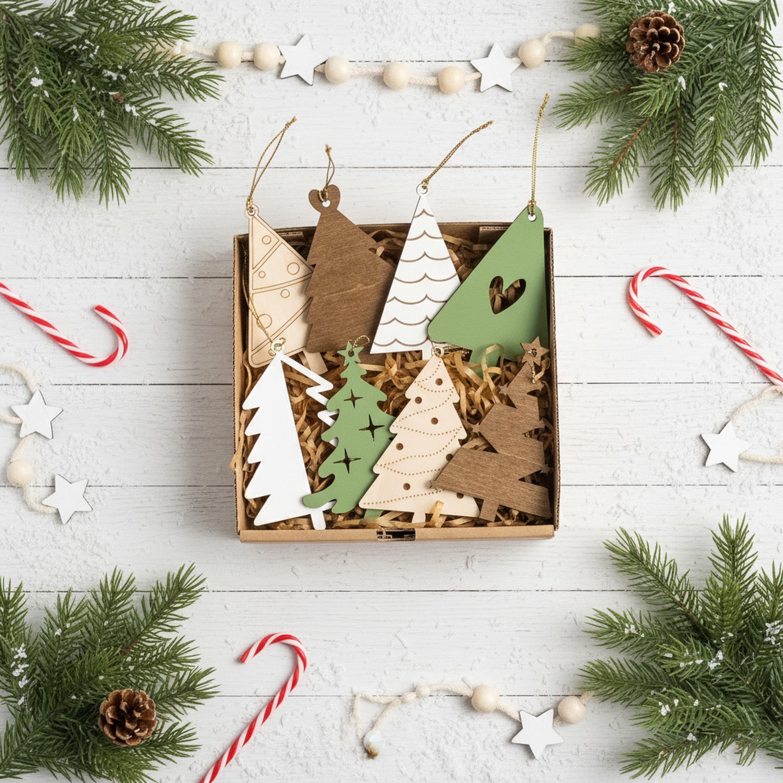 クリスマスツリーオーナメントセット、ミニマリストデコレーション