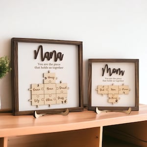 Custom Mother's Day Puzzle Sign | Mom You are the Piece that holds us together | Mother's day gift | Personalized for Mom J29
