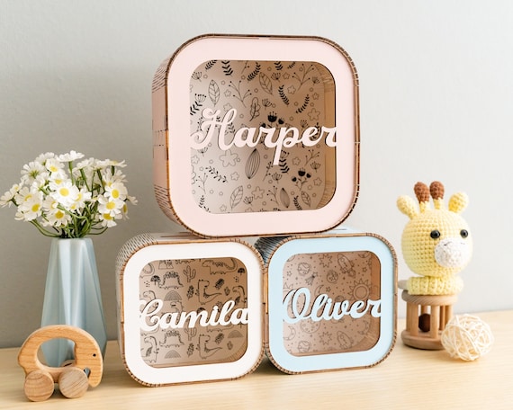 Custom Wooden Cash Box, Piggy Bank, Gifts For Kids, Piggy Bank With Name, Gift For Toddler, Name Piggy Bank, Baby Gifts, Money Banks E62