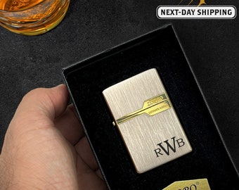Personalized Lighter Groomsmen Best Man Gift Lighter, Windproof Lighter, Cigars Accessories, Gift For Dad, Husband Anniversary Gift, Lighter