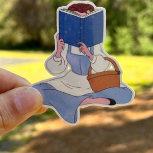 Adesivo Belle da lettura / Adesivo La Bella e la Bestia / Adesivo Kindle
