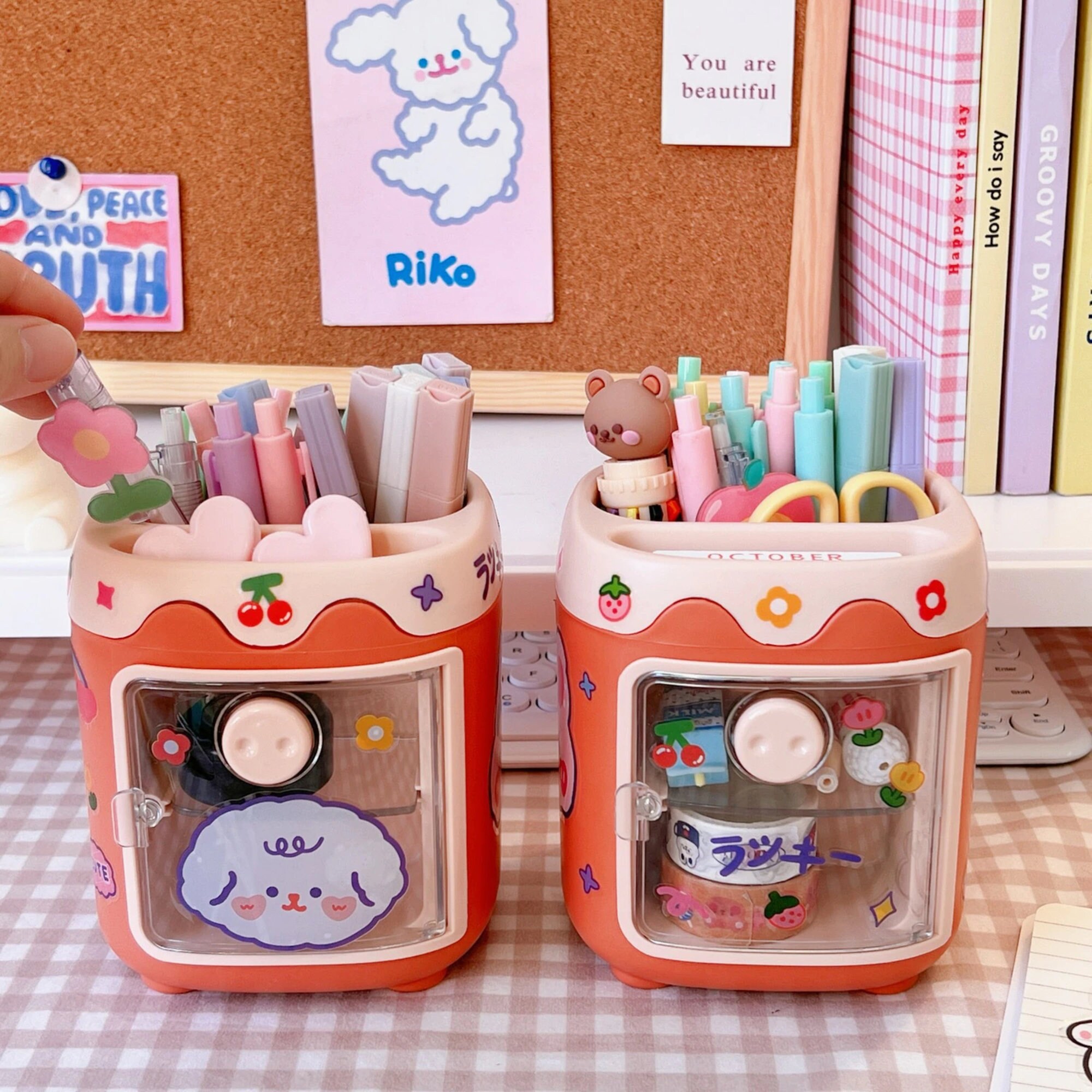 Cute Kawaii Storage Stationery Holder Kawaii Pen Holder Etsy UK