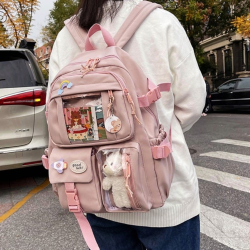 Kawaii Cute Backpack Korean Large Capacity Backpack Student Etsy UK