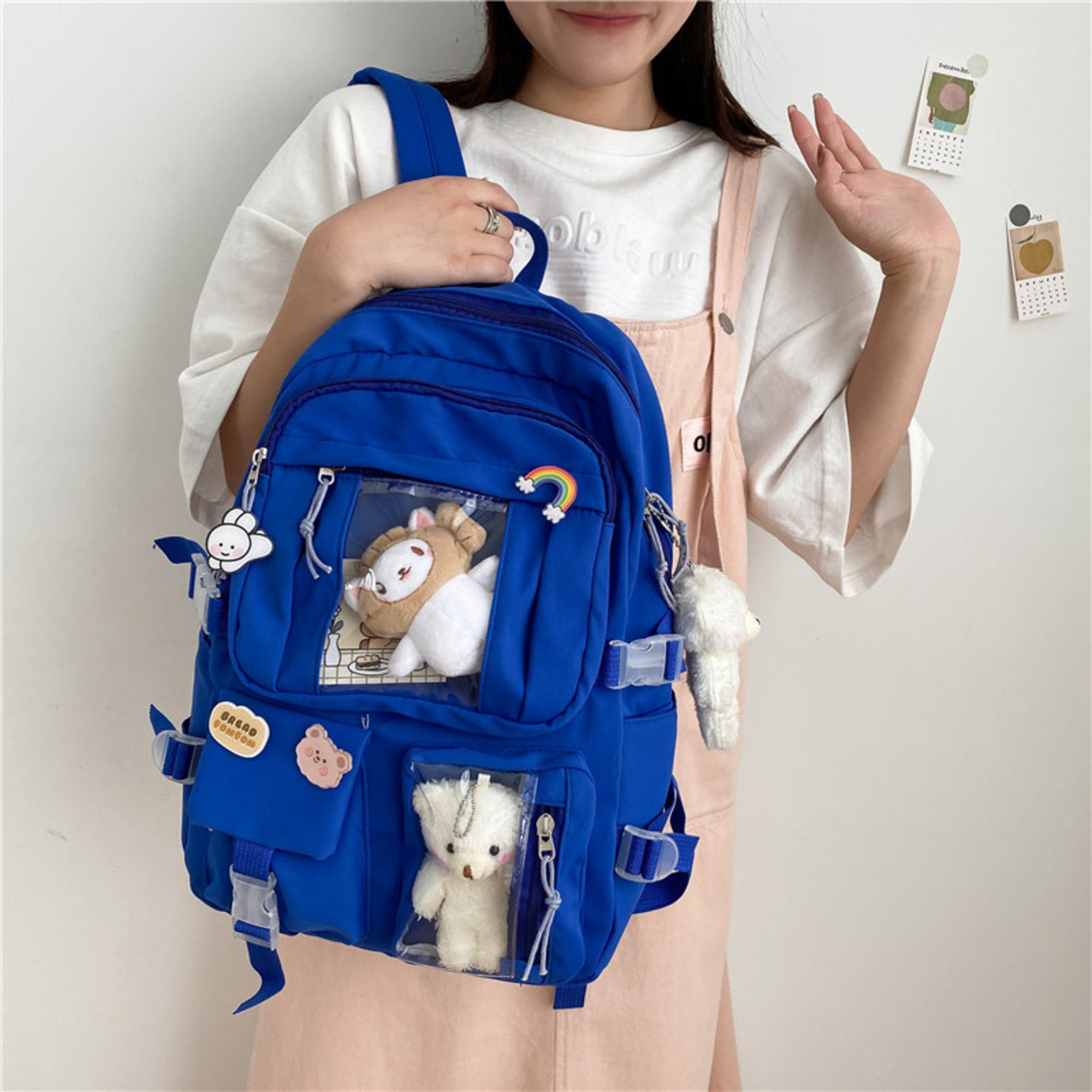 Kawaii Cute Backpack Korean Large Capacity Backpack Student Etsy UK