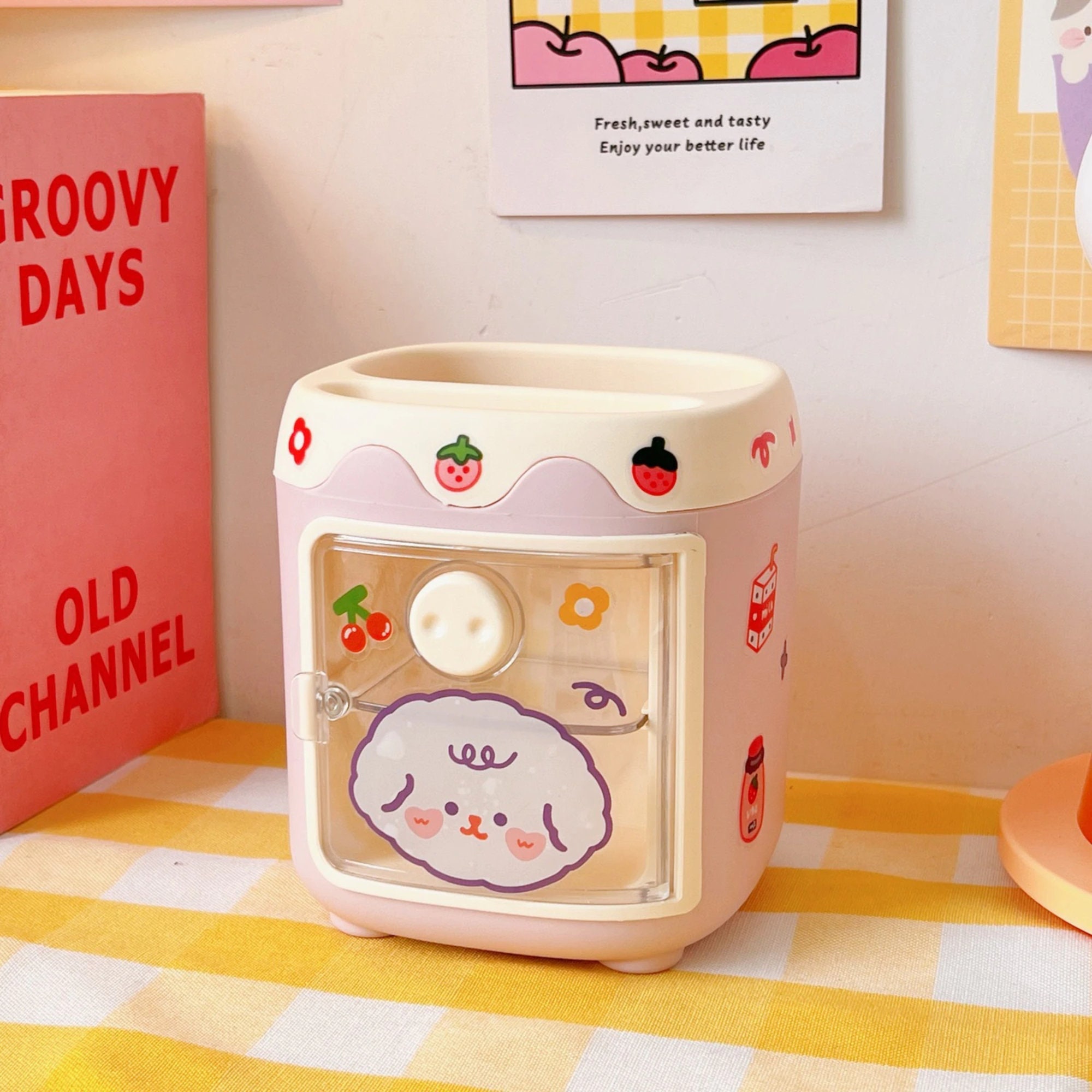 Cute Kawaii Storage Stationery Holder Kawaii Pen Holder Etsy