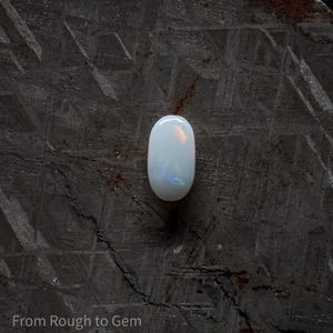 10x5.5 Australian white opal with light play of color