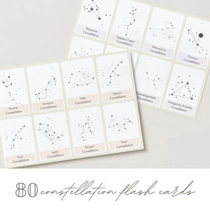 80x tarjetas de constelaciones