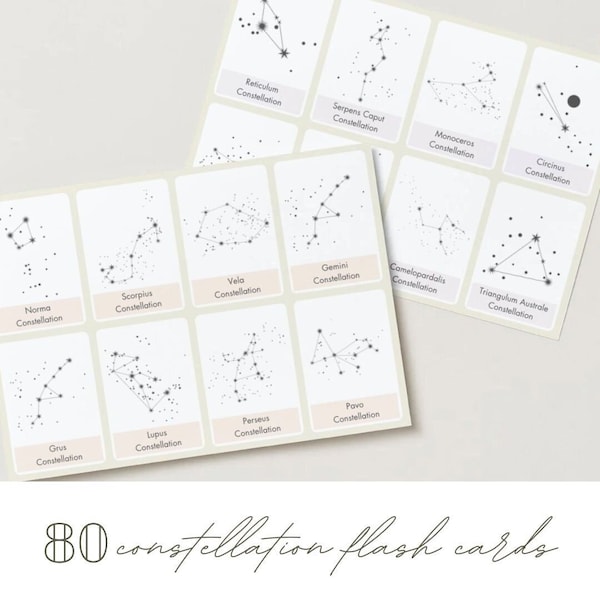 80x constellation flashcards