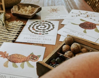 Nature craft loose part play flashcards- provocations - reggio inspired