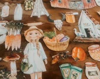 DIY STICKER or small world play -  homesteading & sustainable living over 120+