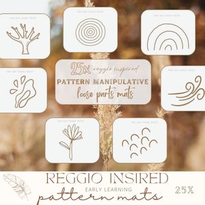 NATURE PATTERN Provocation Manipulative Mats -25x REGGIO Inspired - Etsy