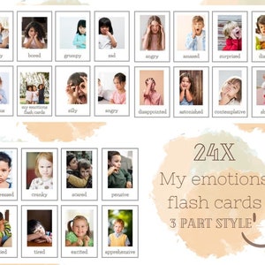EMOTIONS flash cards x24