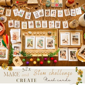 stem challenge flashcards - reggio inspired invitations to play