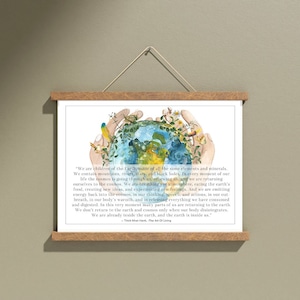 Earth day poster- We are earth quote poster + flashcards - reggio inspired - nature school