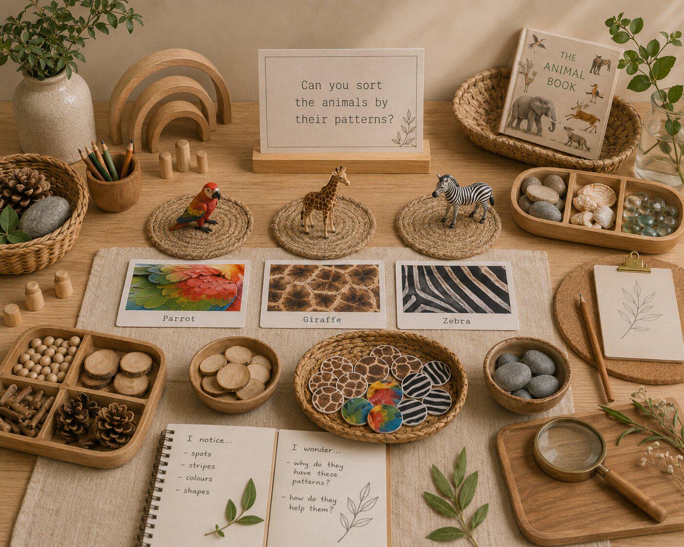 Reggio Pattern Activity Animals and Their Pattern Flashcards -REGGIO INSPIRED - Etsy Australia