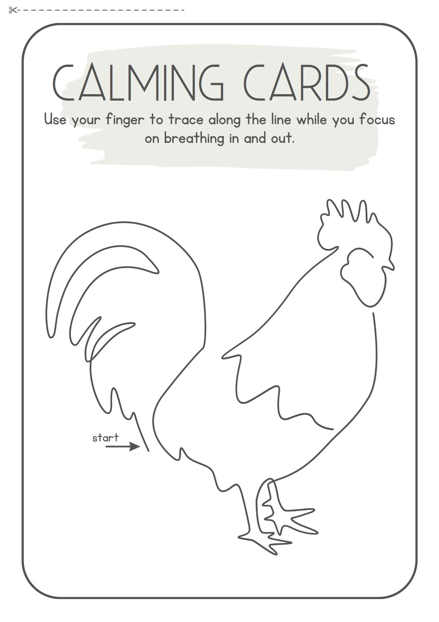 Mindfulness FINGER TRACING Calming Cards X9 Etsy
