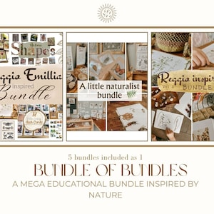 Bündel von Bündeln - Ein von der Natur inspiriertes Lernbündel, Reggio Emillia, Montessori, Hauptschule, Klassenzimmerdekor, Kinderbildungsaktivitäten