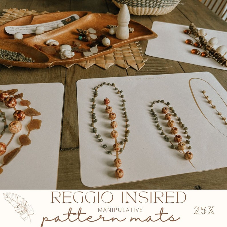 NATURE PATTERN Provocation Manipulative Mats -25x REGGIO Inspired ...