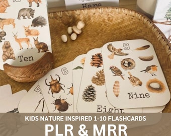 Cartes mémoire pour enfants de 1 à 10 ans inspirées de la nature - DPP et MRR - usage commercial, revendez-vous 100 % modifiables par vous-même