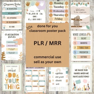 MRR/PLR - 10pack classroom poster - commercial use