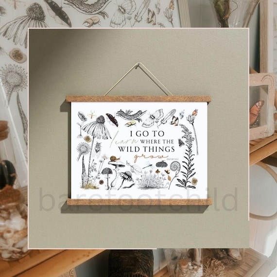 forest school POSTER- nature learning decor - reggio emillia-wildschool