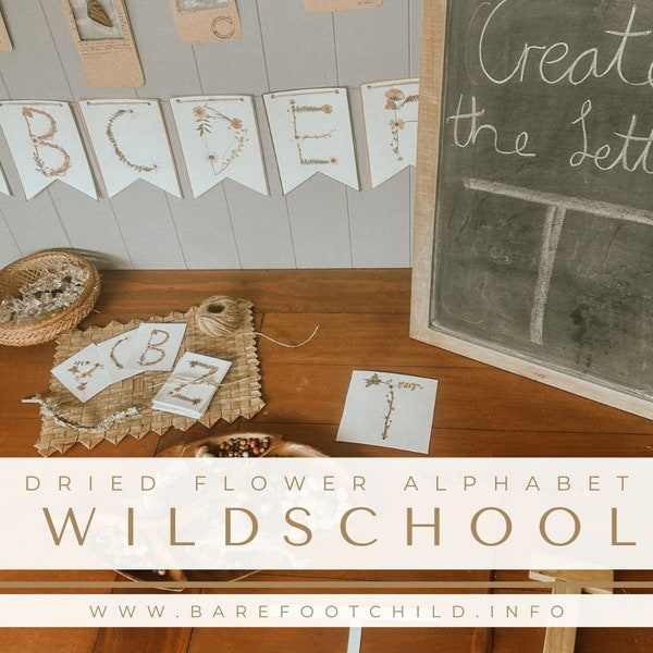 Handmade Wild-school ALPHABET FLASHCARDS & Bunting + poster