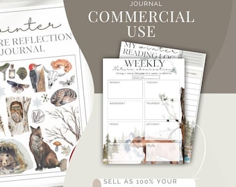 Journal de la nature hivernale avec DPP/MRR-usage commercial