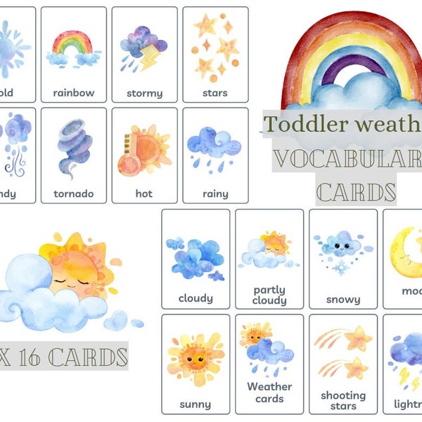 Weather flash cards