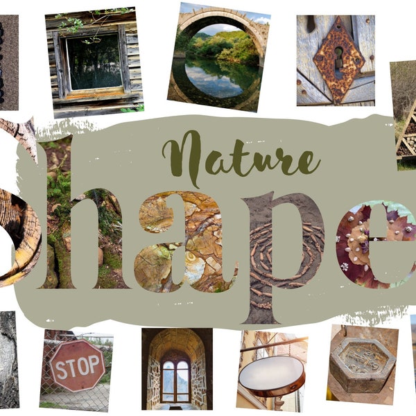 Reggio inspired -NATURE SHAPES - real photographs- FLASHCARDS\poster