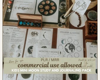 Utilisation commerciale du DPP - ÉTUDE DE LA LUNE pour enfants et lot de journaux - mrr - fait pour vous - revendez-vous pour 100 %