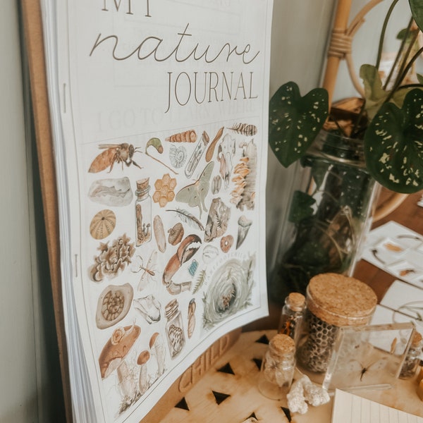 Nature journal - nature homeschool, outdoor learning, spring