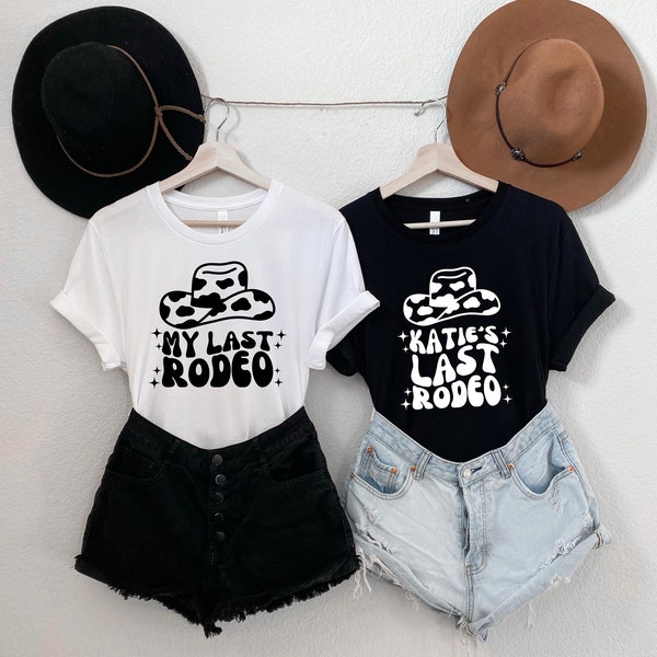 Last Rodeo T-shirt, Personalised Hen Party T Shirt, Let's Go Girls Bachelorette Shirt, Bride, Bridesmaid, Team Bride, Cowgirl Western